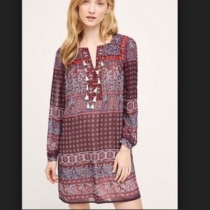 Anthro One September Long Sleeve Shift Dress